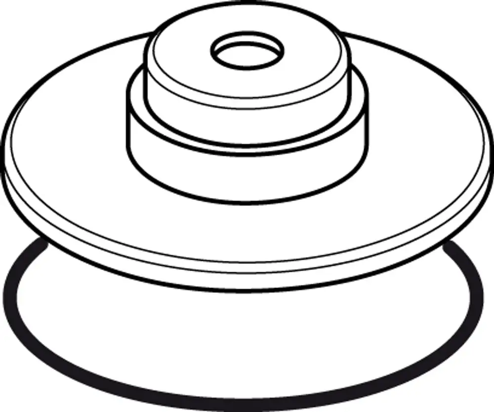 Rosette mit O-Ring, chromfarben, von Ideal Standard, mit einer zentralen Öffnung und einem flachen, kreisförmigen Design.